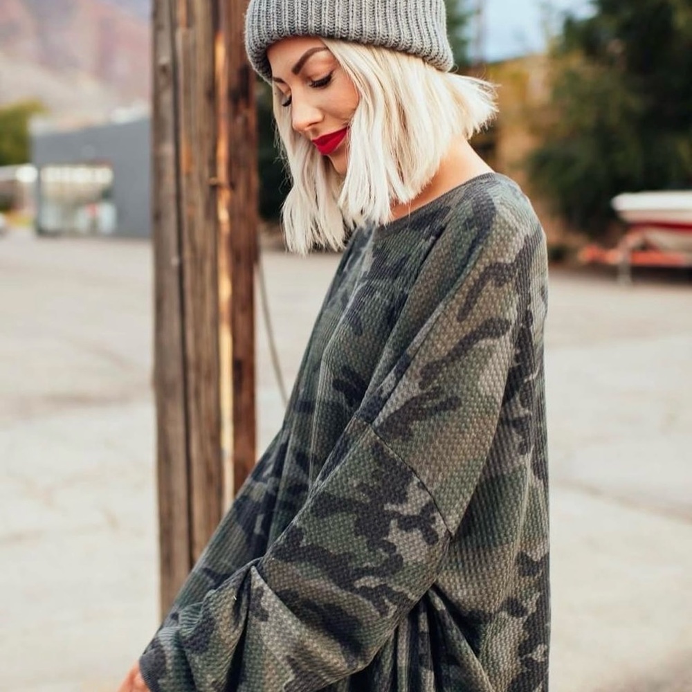 Dressed in LALA Camouflage Sweater